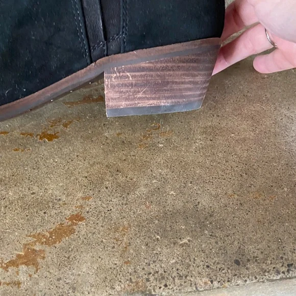 Sam Edelman Black Suede Ankle Boots - Picture 7 of 9